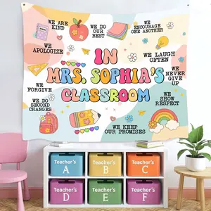 Custom Teacher Tapestry Classroom Tapestry Decor, Welcome Back To School Classroom Banner, Teacher Appreciation Gifts, Back To School Gift
