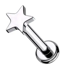 16G Star Titanium Labret