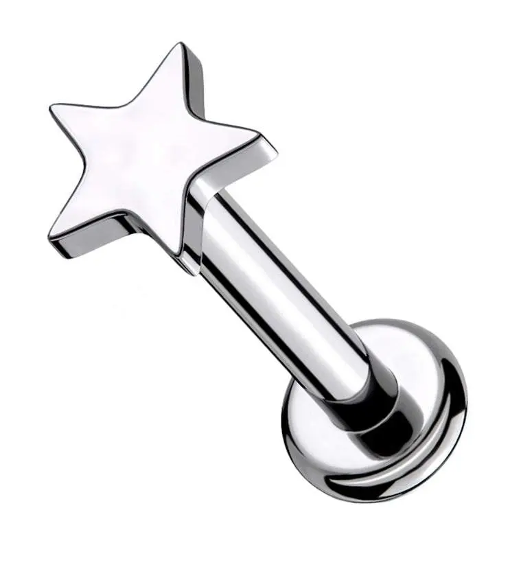 16G Star Titanium Labret