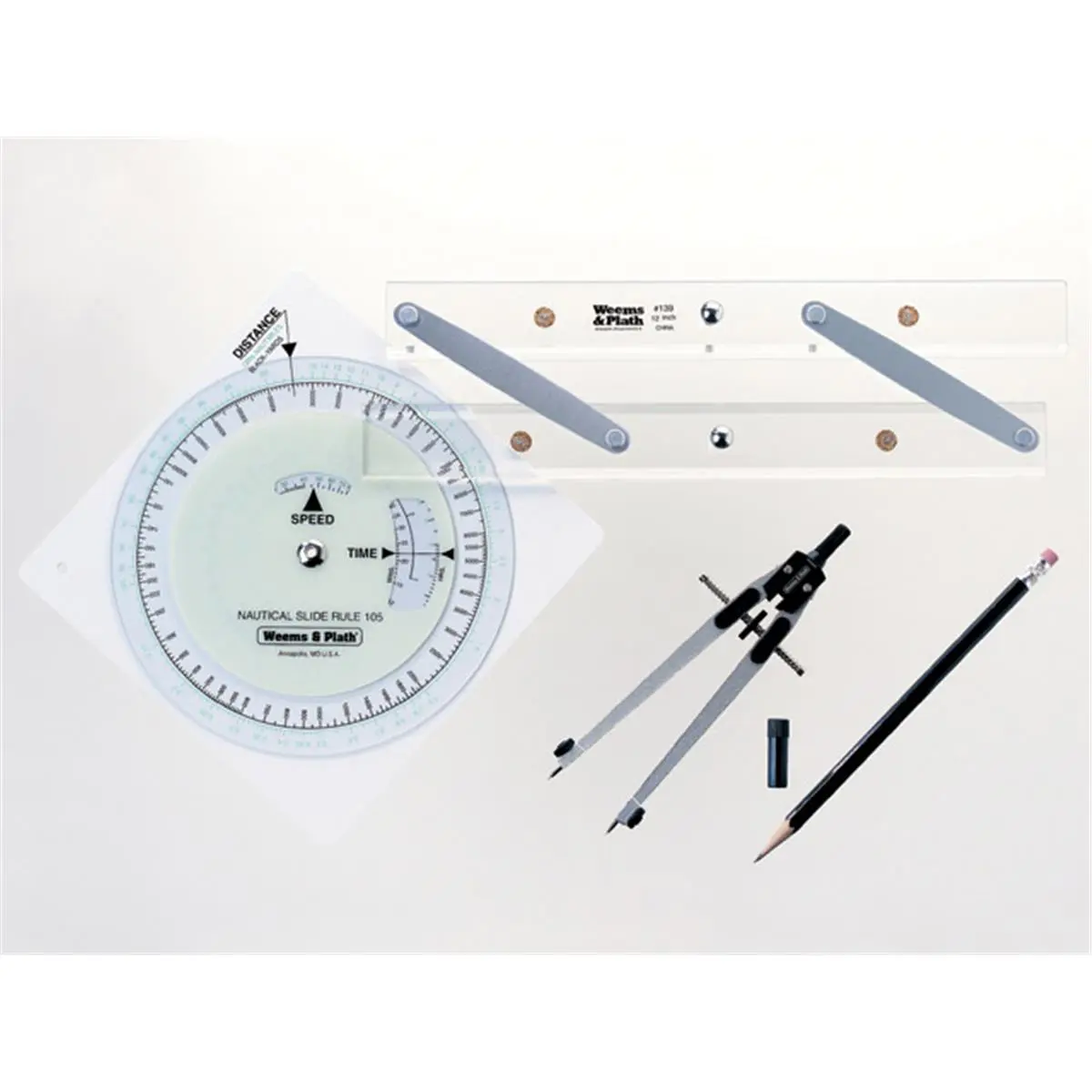 212 MAIN Primary Navigation Plotting Set, Includes #176 Divider, Ruler, Ultralight Tool