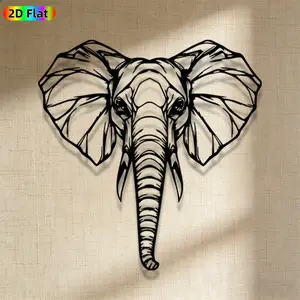 1pc Avant-Garde Elephant Head Metal Wall Art, Avant-Garde Elephant Head Statue Mural, Iron Craft, Perfect for Living Room, Garden, Zoo Corner Decor, Highquality Engraving, Intricate Craftsmanship, Christmas Decor, Ideal Gift for Nature Lovers