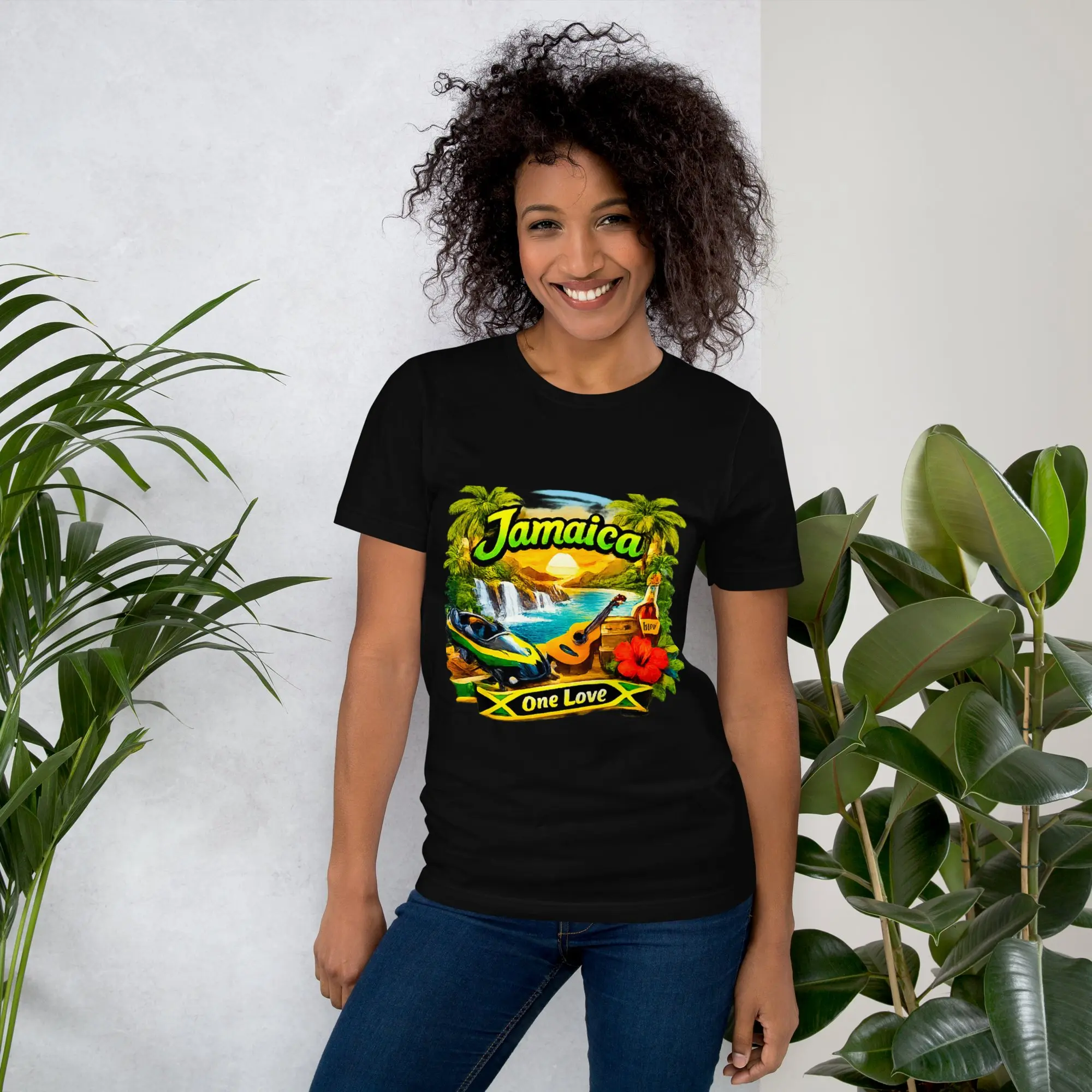 Women's Jamaica Cotton Short-Sleeve Casual Tee, Breathable Fabric, Relaxed Fit Women's T-Shirt