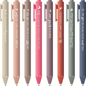 8/16 Pack Bible Verse Pens, Christian Ballpoint Pens, Inspirational Quote Pens, Small Retractable Pens, Women Religious Gifts