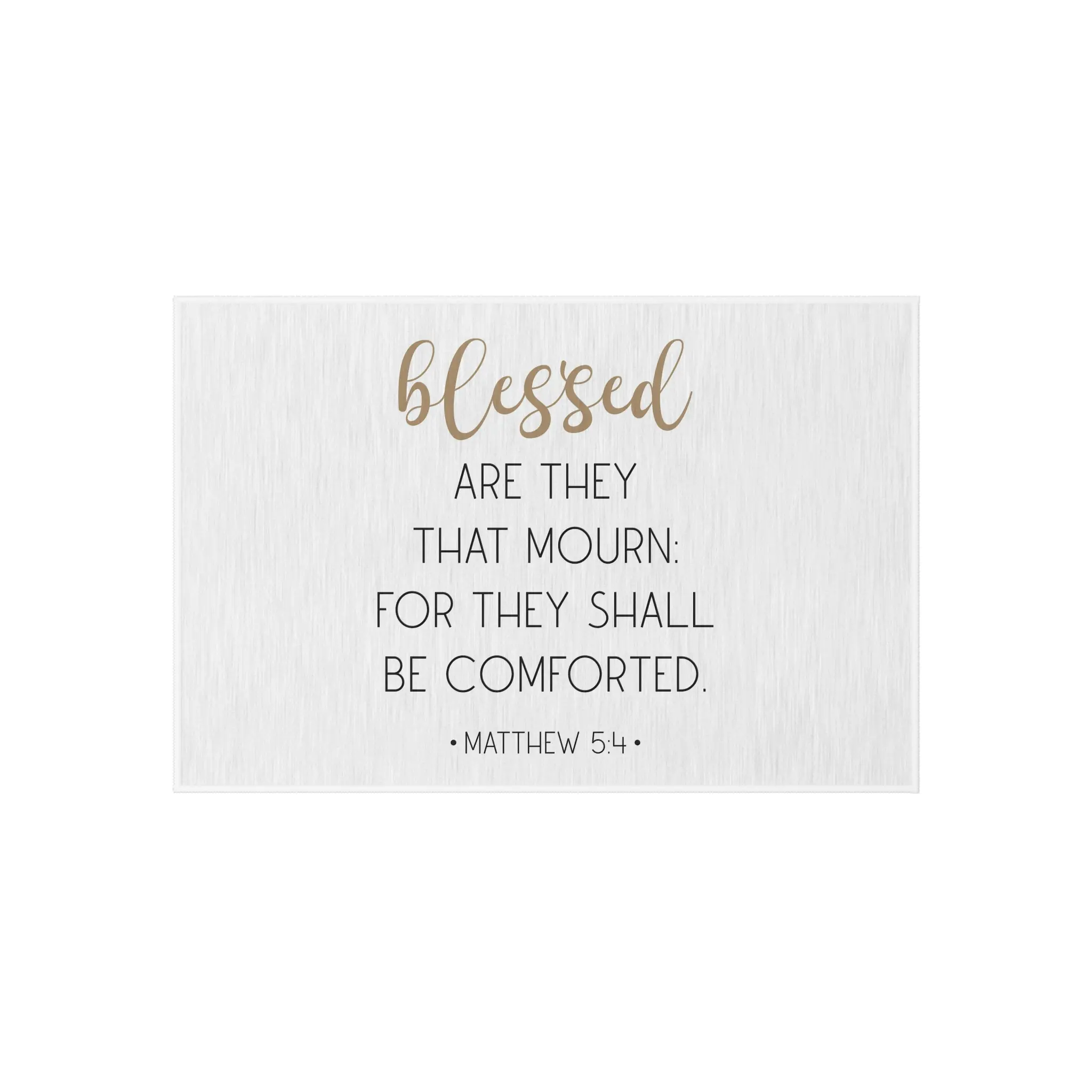 Comforting Blessed Are They That Mourn Outdoor Rug, Religious Christian Area Carpet, Inspirational Decor Mat, Mourning Gift, Sympathy