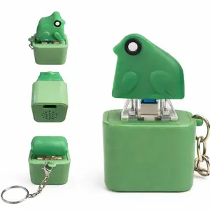 Cute Frog Stress Relief Keychain with LED & Sound!