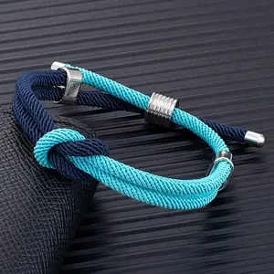 Infinity Celtic Bracelets Darkblue Eternal Knot Bracelet For Men Women Adjustable Rope Couple Friendship Jewelry Gifts