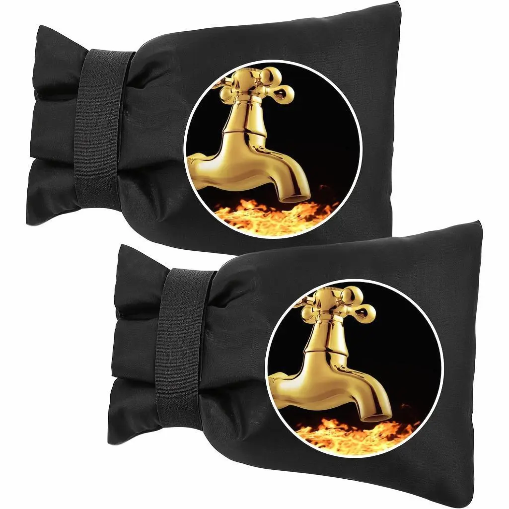 2-Pack, Outdoor Faucet Covers For Winter, 9"x7" Reusable Freeze Protection Garden Faucet Socks, Thickened Insulated Spigot Covers