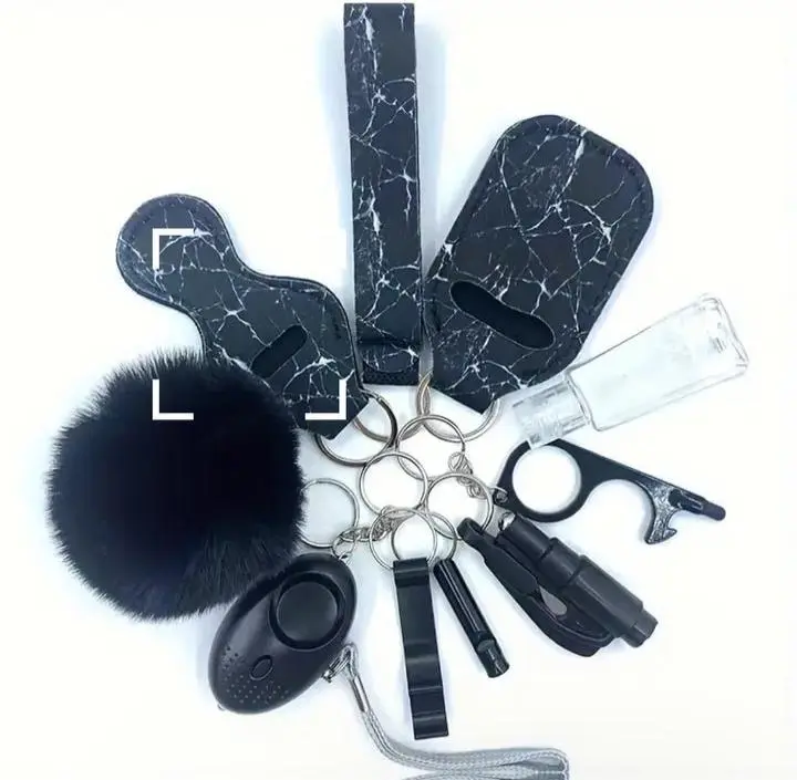 8 pcs Safety Full Set, Self Security Set With Personal Alarm, For Women