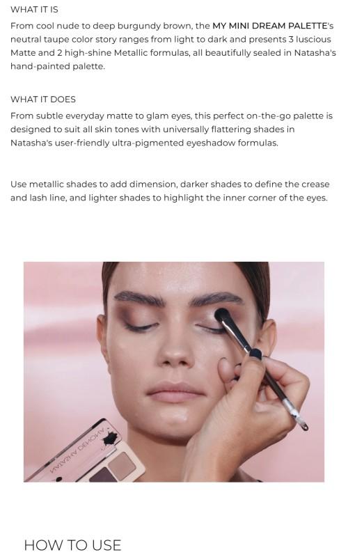 MY Mini Dream Eyeshadow Palette - Matte and Metallic Makeup Cosmetic Multicolor with Highly Pigmented Shades and Travel Friendly Mini Size