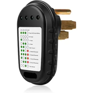 50 AMP RV Circuit Analyzer, 50A 125V/250V Pedestal Tester with LED Indicator Light 14-50P 50 amp Tester Plug for Campers, Travel Trailers (ETL Certified)