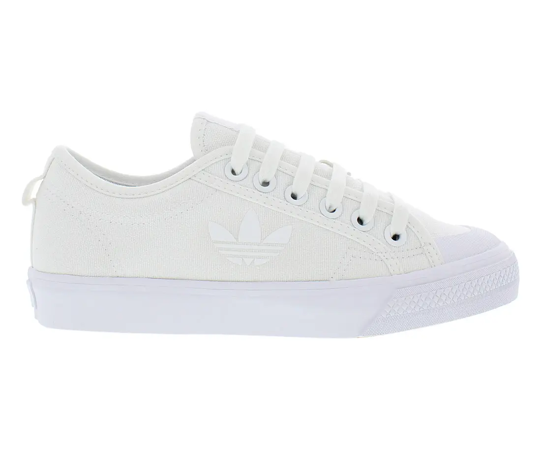 Adidas Nizza Trefoil Women's Low-Top Canvas Sneakers, Casual Athletic Footwear for Everyday Wear, Walking Shoes, Sports Shoes, Trefoil Logo, Girl, Running