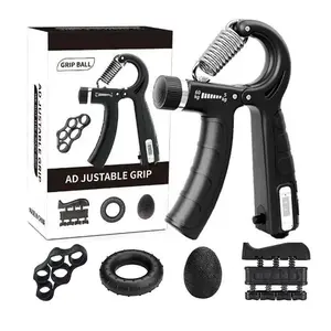 On-the-Go Grip Strengthener Adjustable Hand Trainer for Anytime Forearm Workouts with Resistance and Multiple Accessories for Travel Enthusiasts