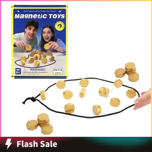 Magnetic Strategy Game for 2-4 Players Includes 20 Game Magnets, and Integrated Rope Closure for Family Games and Party Fun