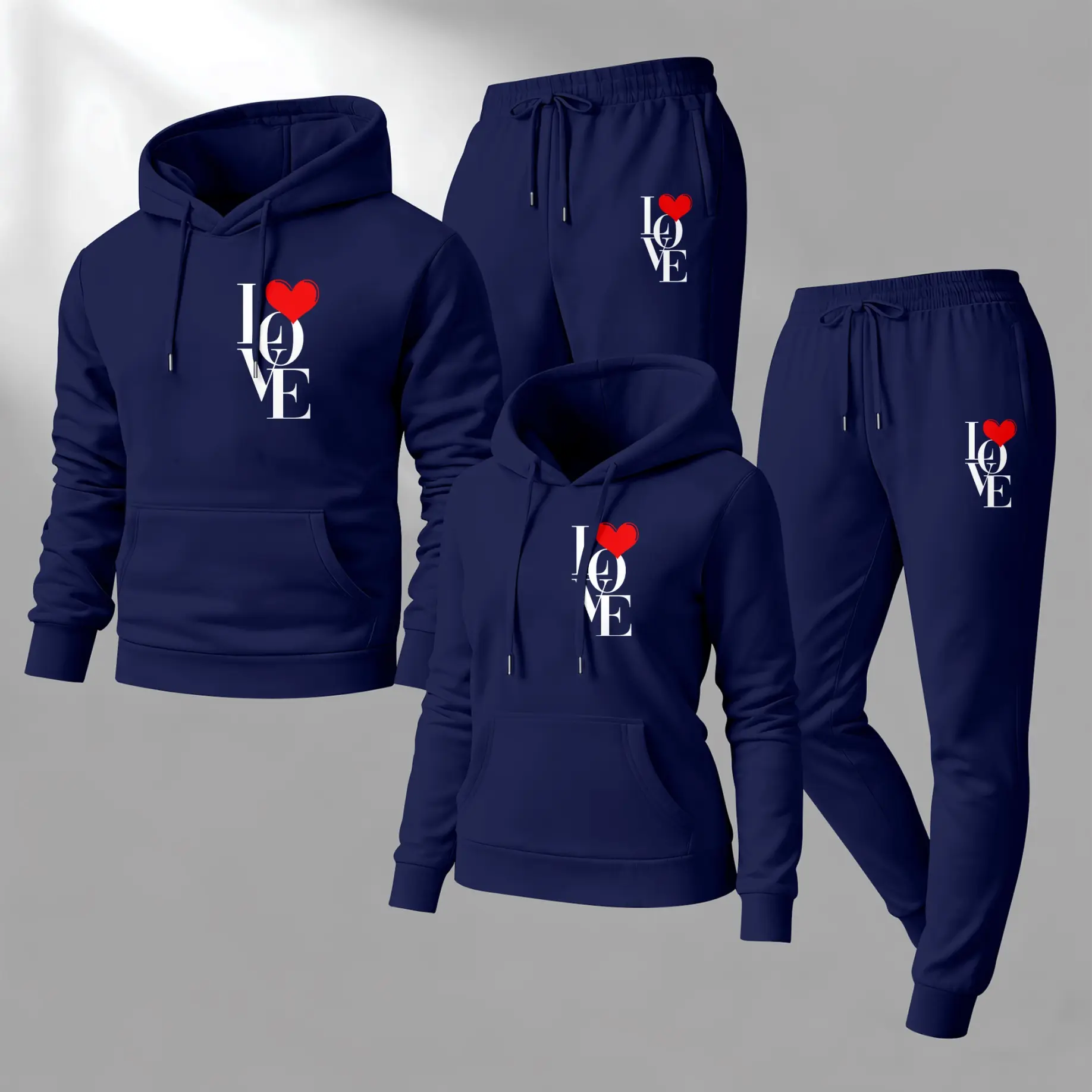 Men's Casual Workout Set - 2-Piece Letter Print Hoodie & Sweatpants Set with Drawstring, Loose-Fitting Polyester, Machine Wash, Long Sleeve, Casual Fit, Minimalist, Athletic Wear, Mensfashion