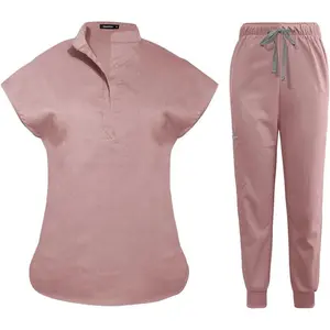 ScrubsSetforWomenNurseUniformJoggerSuitStretchTop&PantswithMultiPocketforNurseEstheticianWorkwearClothesWomenswearFittedMinimalistWomen'sWorkwear