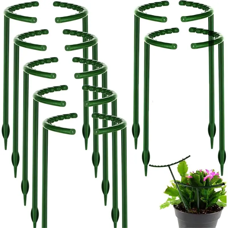 Plant Support Stake, 14pcs/set Half Round Plant Support Ring, Garden Flower Support for Tomato, Hydrangea, Indoor Plants, Plant Stakes