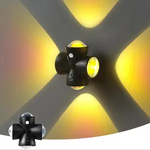 Rechargeable LED Night Light with Motion Sensor, 3 Modes, 360° Rotating Magnetic Design, Wall Mounted Sunset Lamp for Home Decor