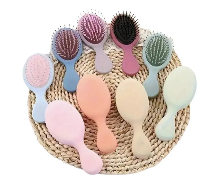 Cute Mini Air Cushion Hair Brush - Soft Bristles for Gentle Styling - Assorted Pastel Colors - Perfect for Travel & Daily Use
