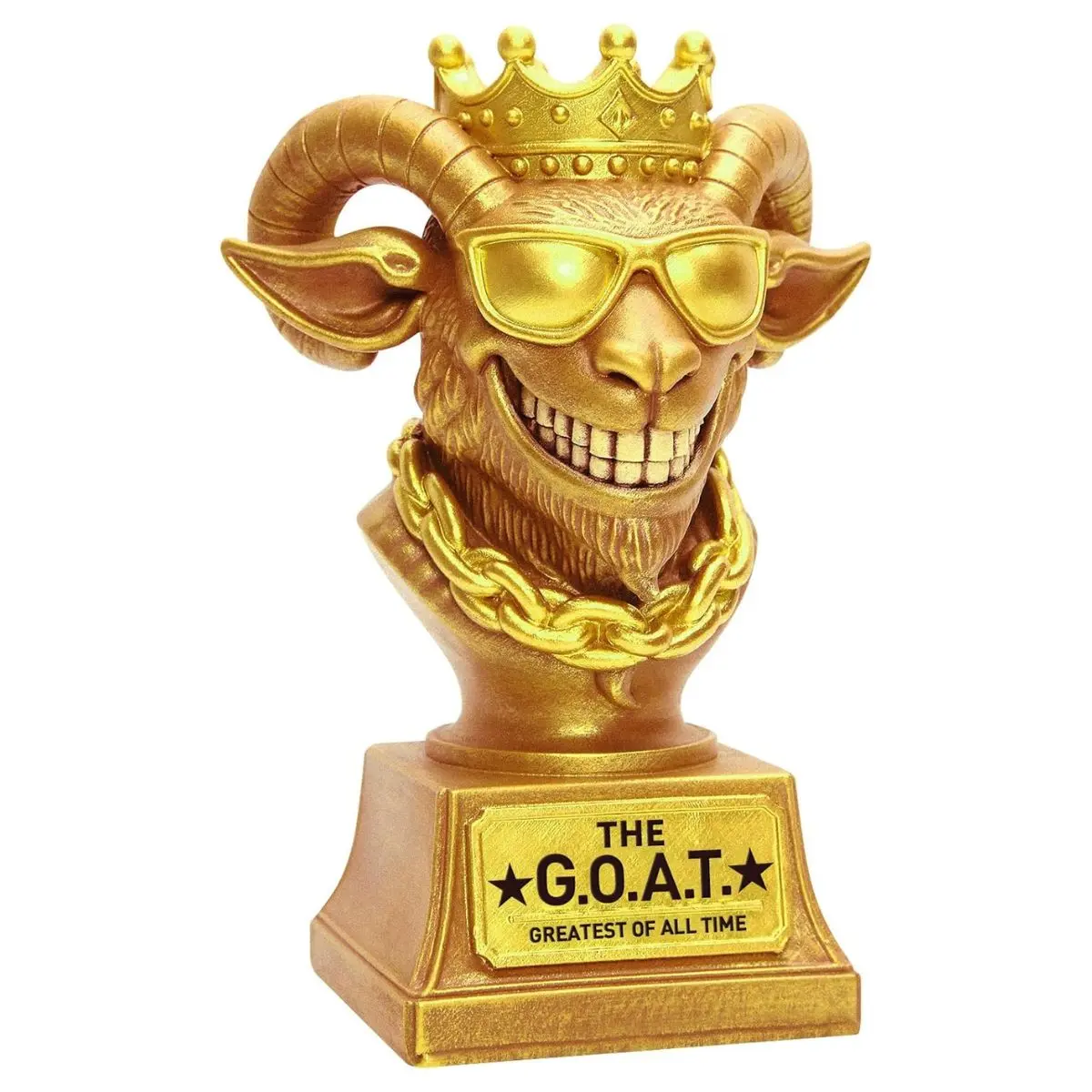 GOAT Funny Trophy Award – G.O.A.T Greatest of All Time Desk Decor Gift for Adults