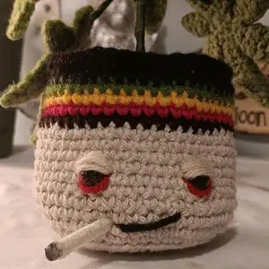 Herbal Leaf Gardening Friend - Handmade Crochet Doll with Leafy Vibes & Elevated Charm. fun