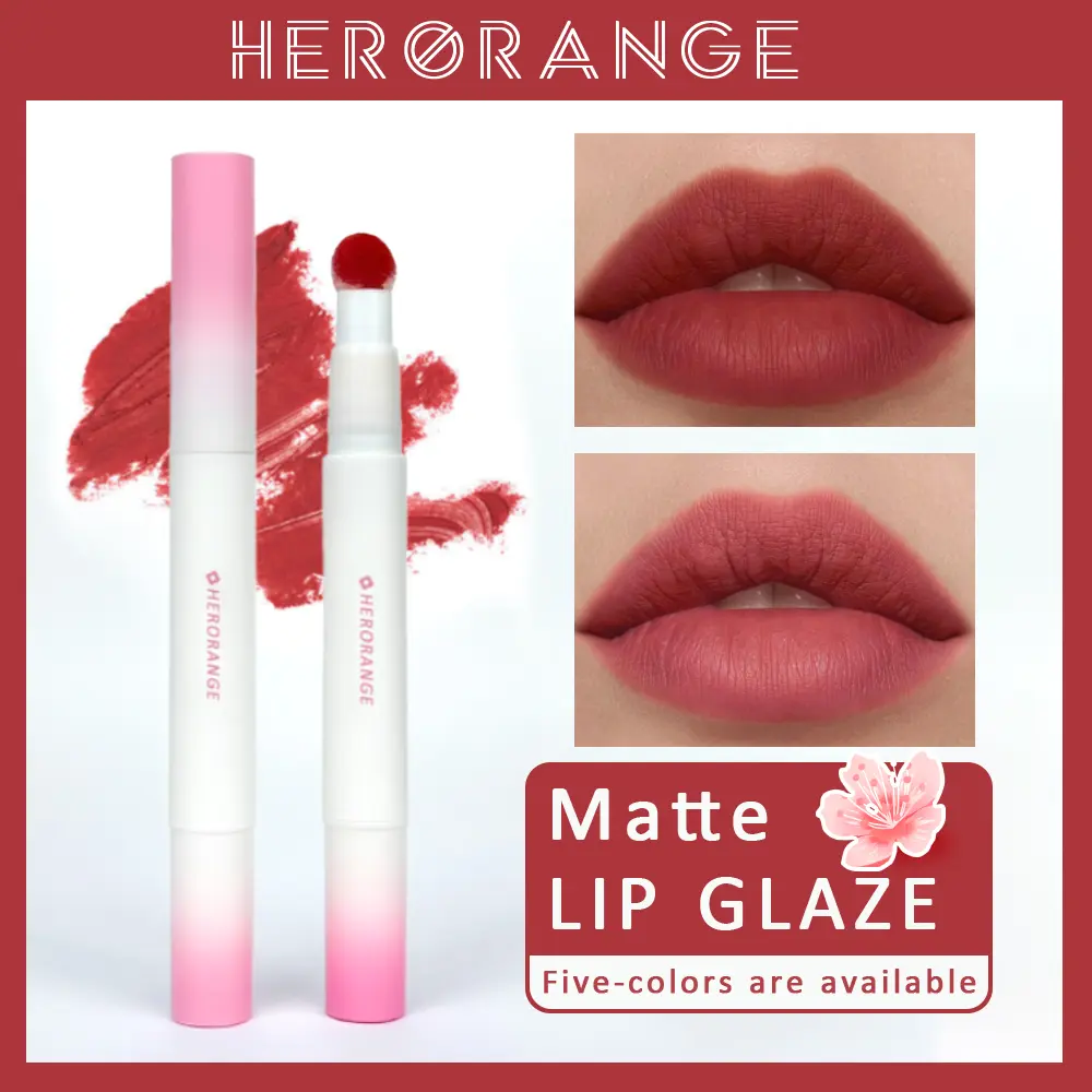 [BBY][5 Piece Set Limited] HERORANGE Velvet Matte Lipstick - Korean Waterproof Non-TransferLong Lasting Creamy Lipstick Affordable For Students Summer Proof Perfect For Dating MusicFestival Halloween Christmas Valentine's Day Gift Mini Portable lux  edupe