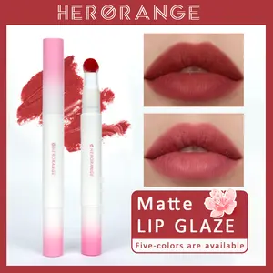 [BBY][5 Piece Set Limited] HERORANGE Velvet Matte Lipstick - Korean Waterproof Non-TransferLong Lasting Creamy Lipstick Affordable For Students Summer Proof Perfect For Dating MusicFestival Halloween Christmas Valentine's Day Gift Mini Portable lux  edupe