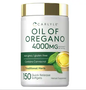Carlyle Oregano Oil Supplement | 150 Softgel Capsules | Contains Carvacrol | Non-GMO & Gluten Free Formula