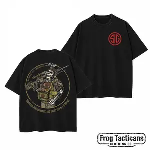 Sig Sauer Inc T Shirt Retro Tactical Ghillie Sniper Graphic Tee Trust All Citizens Heavyweight Streetwear