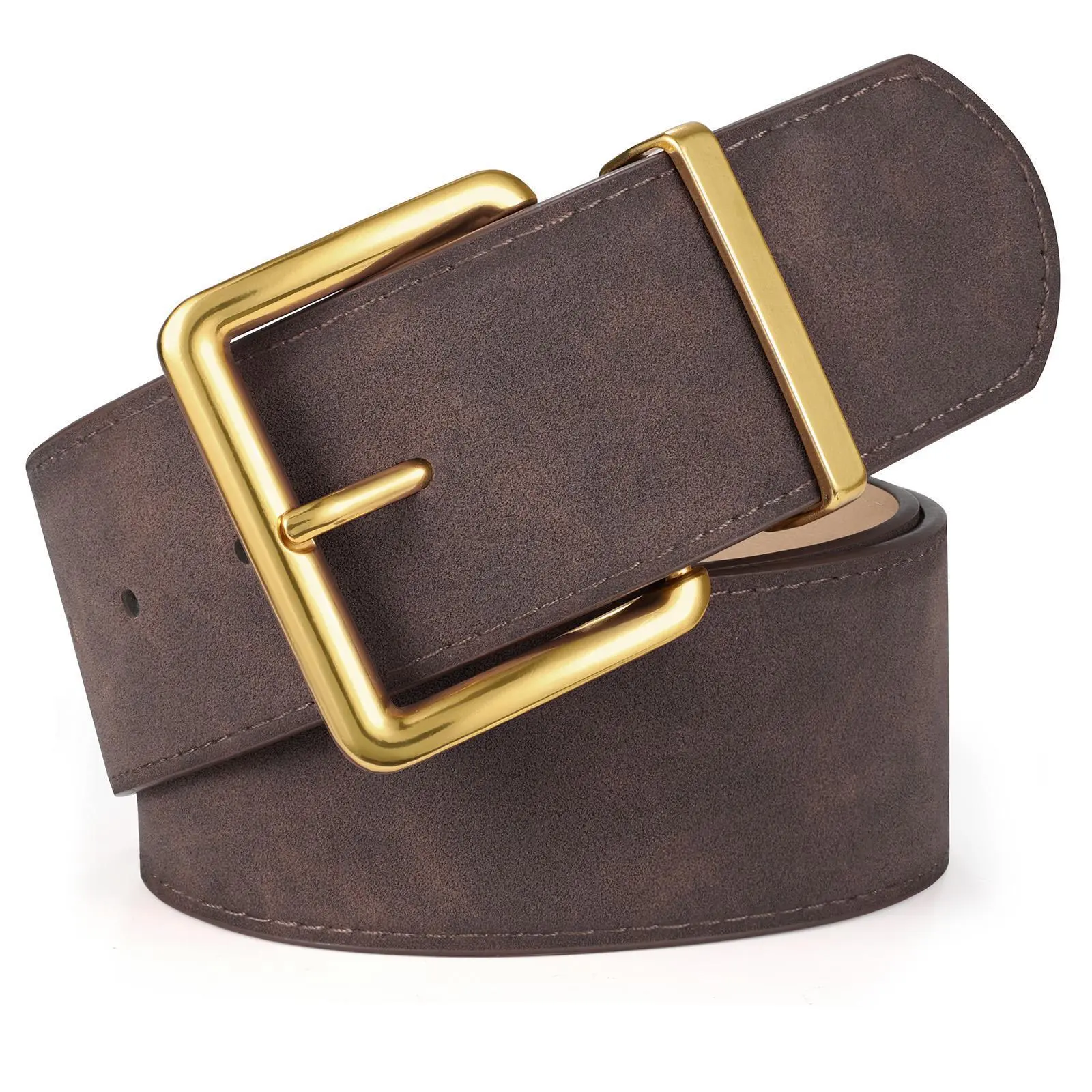 thick gold belt for dress Golden Silvery Glitter Wide Belts Elegant Solid Color Elastic Waistban main image 0