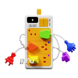 Montessori Early Education Toys for Children Focus Training for Girls Boys Aged 2.5-Year-Old Baby Intelligence Development Brain-Engaging with Lights Music Educational Learning Tools Busy Board Sensory Training Board