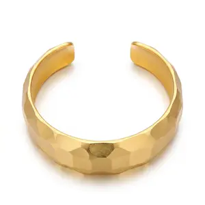 Vale & Veil — Paris | Forteresse Cuff | Faceted Gold Statement Bracelet