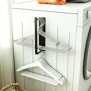 Magnetic Hanger Organizer, Punch-Free Hanger Stacker, Wall Mount Clothes Hanger Holder, for Closet Laundry Room Balcony