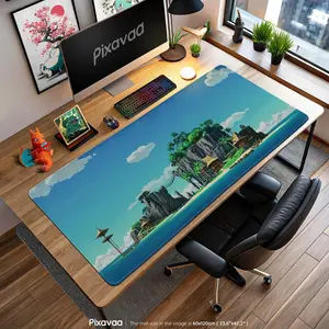 Outset Island Mouse Pad - Zelda Wind Waker Ocean View Gaming Desk Mat, Tropical Gamer Gift, Hyrule Decor