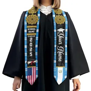 Custom Guatemalan Graduation Sash 2025, Personalized with Name & School