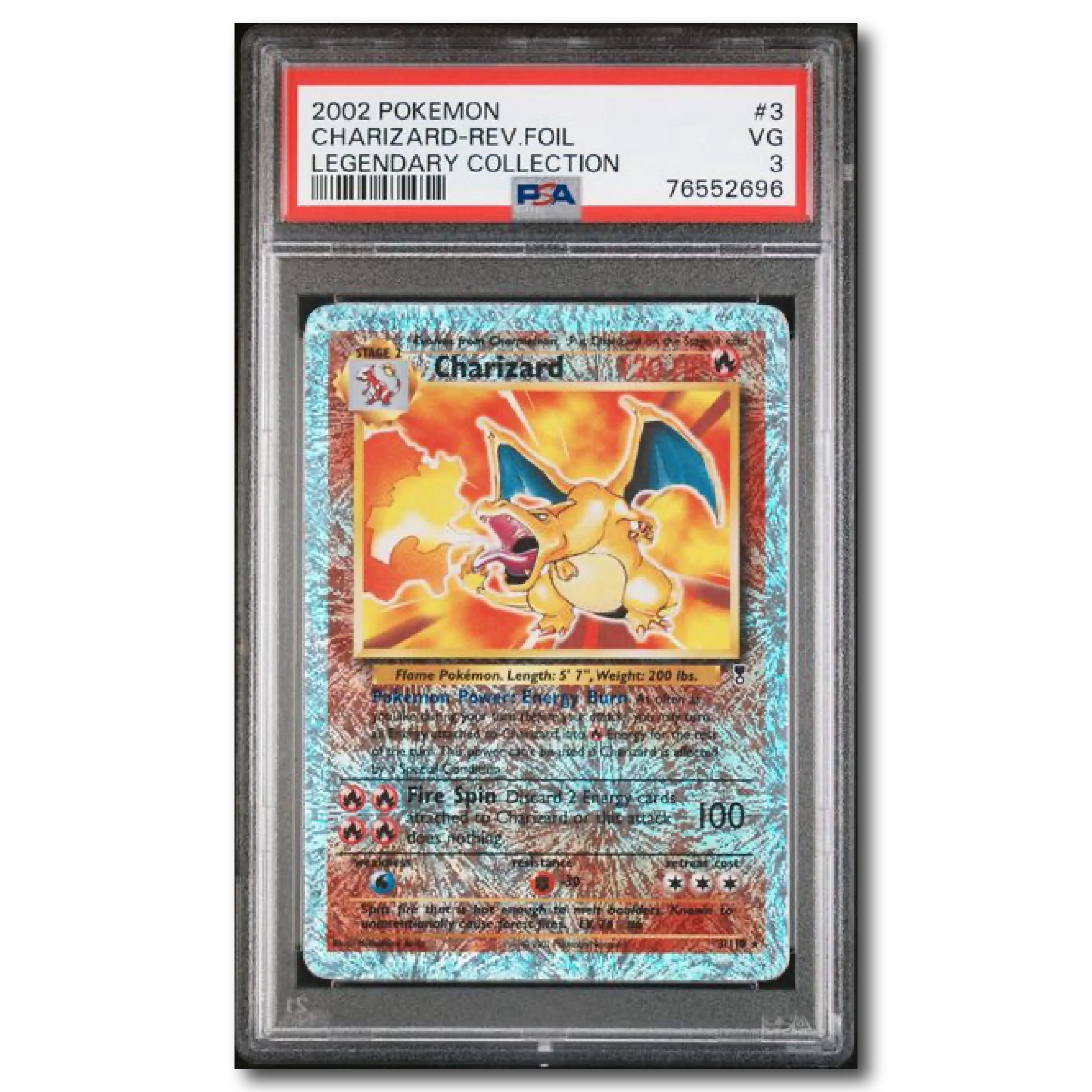 PSA 3 Charizard Legendary Collection Reverse Holo