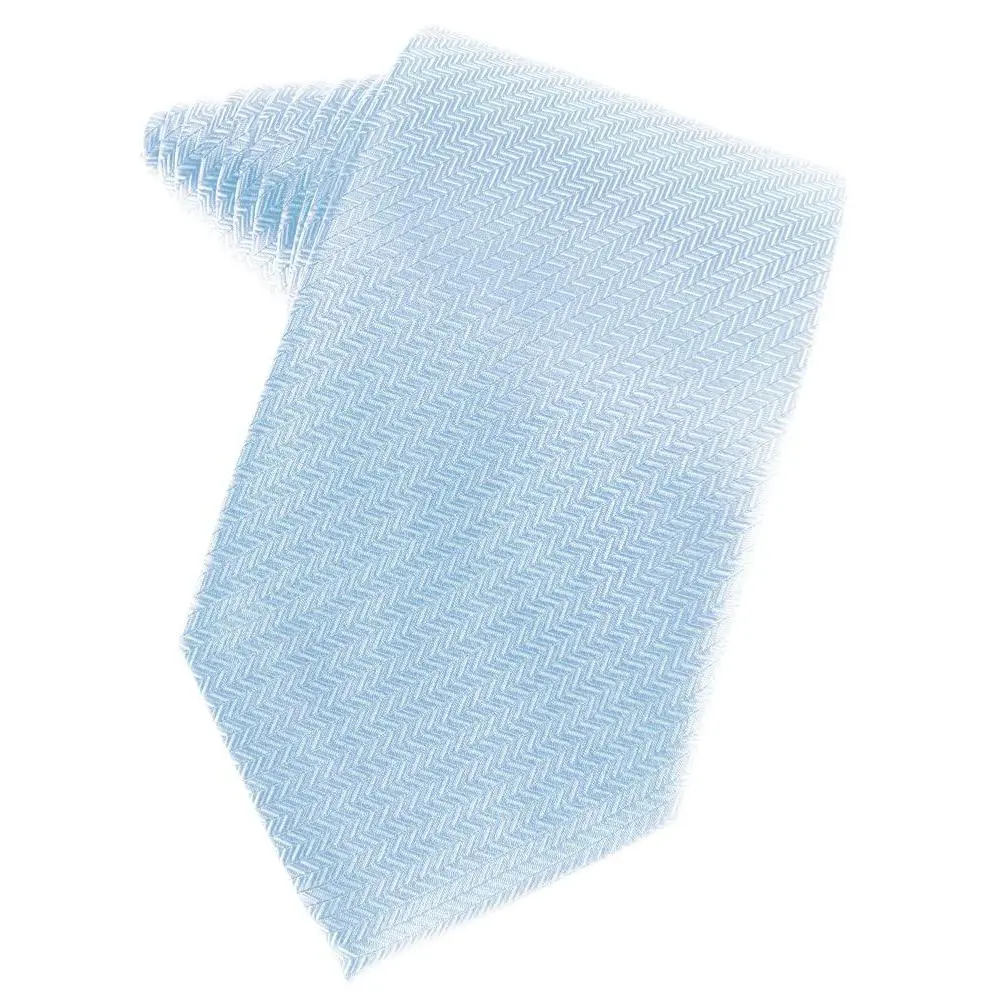 Powder Blue Herringbone Necktie