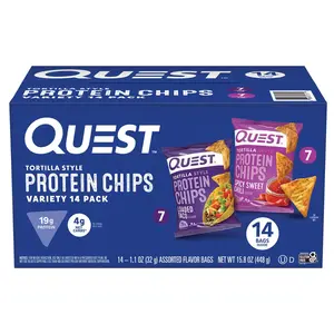 Quest Tortilla-Style 19g  Loaded Taco and Spicy Sweet Chili Protein Chips , Variety Pack, 14 ct.