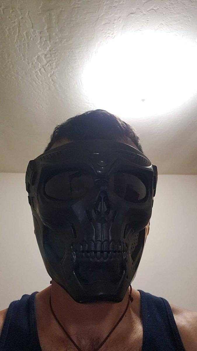 Item: Black mask & gray lenses