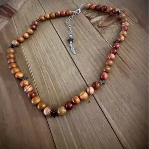 Men’s yellow Jasper necklace