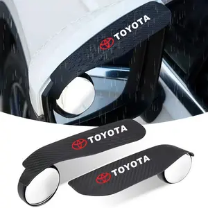 Toyota Car Rearview Mirror Waterproof Rainproof Eyebrow Clip-On Extended Small Round Mirror Integrated Rain Cover, Automotive Accessories