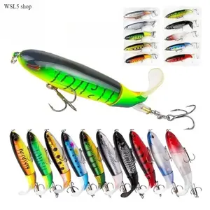 5/10 Pcs 10cm 13.5g Whopper Plopper Fishing Lures, Realistic Hard Swimbait with Sharp Hooks, High Fish-Attracting Design, Durable Outdoor Bait for Freshwater & Saltwater, Bass, Trout, Pike