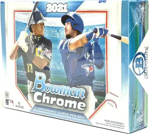 2021 Bowman Chrome Baseball HTA Choice Box - 1 Pack per Box - 3 Autos per Pack - Ripped and Shipped