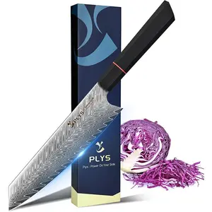 Japanese Chef Knife 8 Inch Damascus Kitchen Knife, Professional Meat Cutting Blade, Ergonomic Handle Cooking Tool with Gift Box