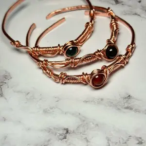 Copper cuff (choose your stone)