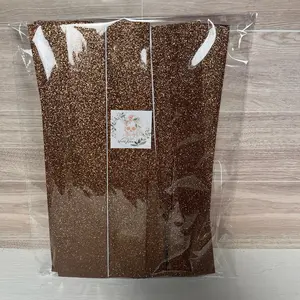 Pre-Cut Self Adhesive Glitter Foam Strips (25) Brown