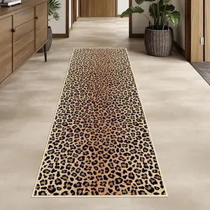 Leopard Runner Rug Non Slip  Print Rugs 2x6 for Hallway Wetern  Decor Soft Throw Carpet Washable  Area Rug Mat for Entryway Laundry Bedroom Bathroom (24" Wx72" L, Leopard Print)