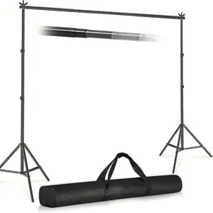 EMART Backdrop Stand 10x7ft Photo Studio Adjustable Background Stand Support kit with 2 Crossbars, 8 Clamps, 2 Sandbags and Carry Bag for Parties, Events Decoration1, Wedding, Photography