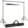 EMART Backdrop Stand 10x7ft  Adjustable Background Stand Support kit-  Aluminium Alloy Retractable Photo Studiowith 2 Crossbars, 8 Clamps, 2 Sandbags and Carry Bag for Parties, Events Decoration1, Wedding, Photography