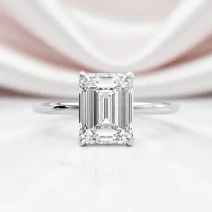 Classic Emerald Cut Solitaire Engagement Ring