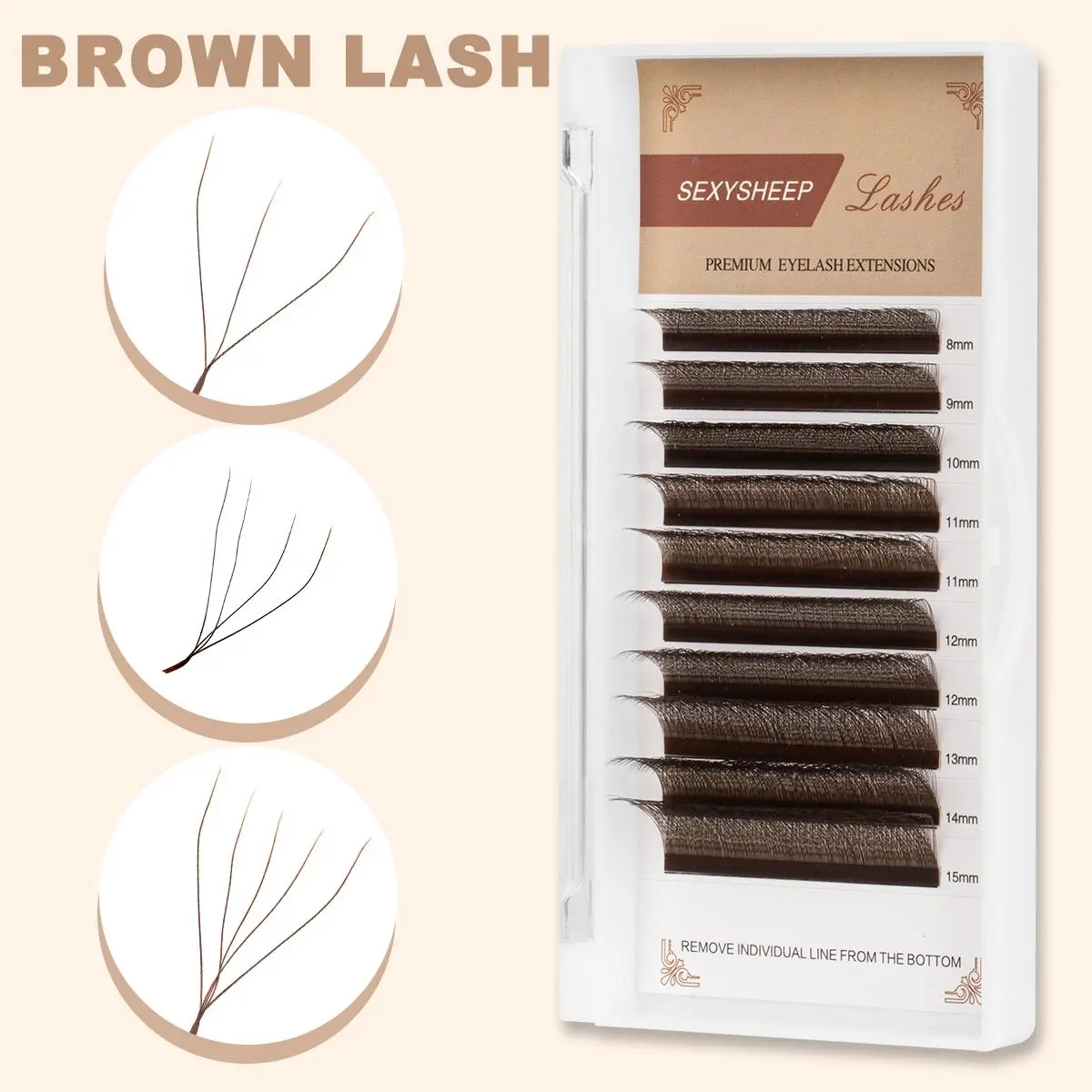 Brown 3D 4D 5D Eyelashes W Shaped Premade Fan Lashes Natural False Mink Eyelash Extension 2026 New